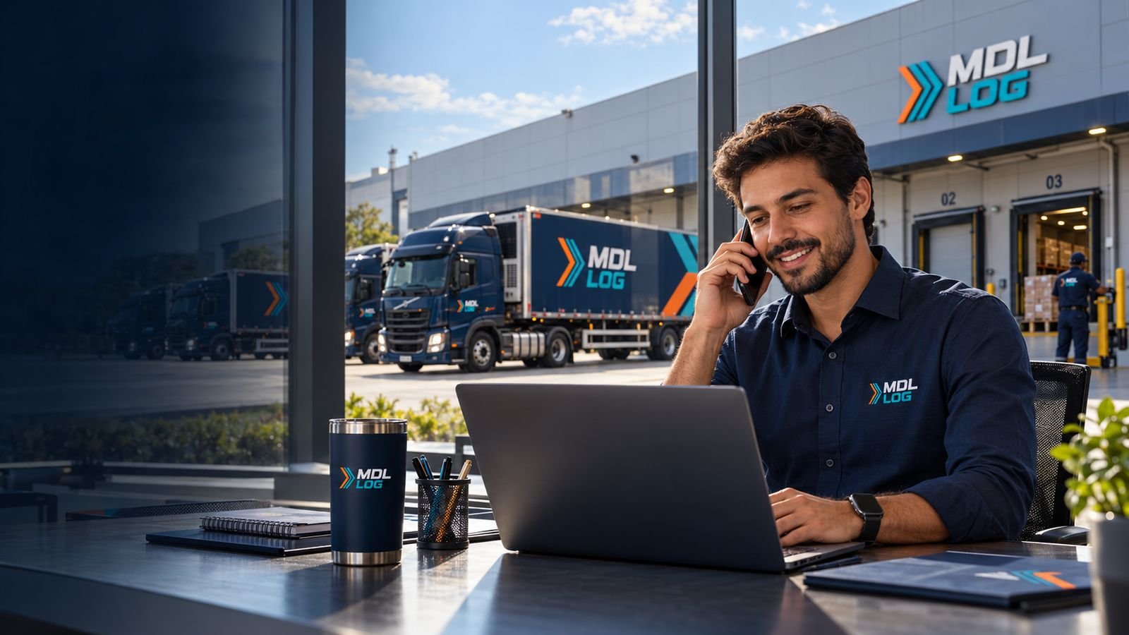 Atendimento comercial da MDL LOG para cotação de transporte refrigerado